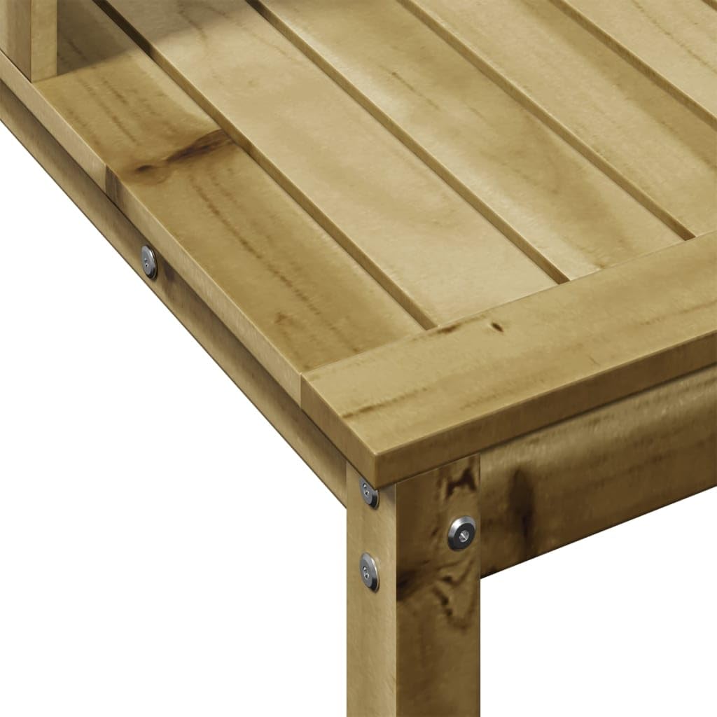 vidaXL Mesa plantación con estantes Madera impregnada 108x50x109,5 cm