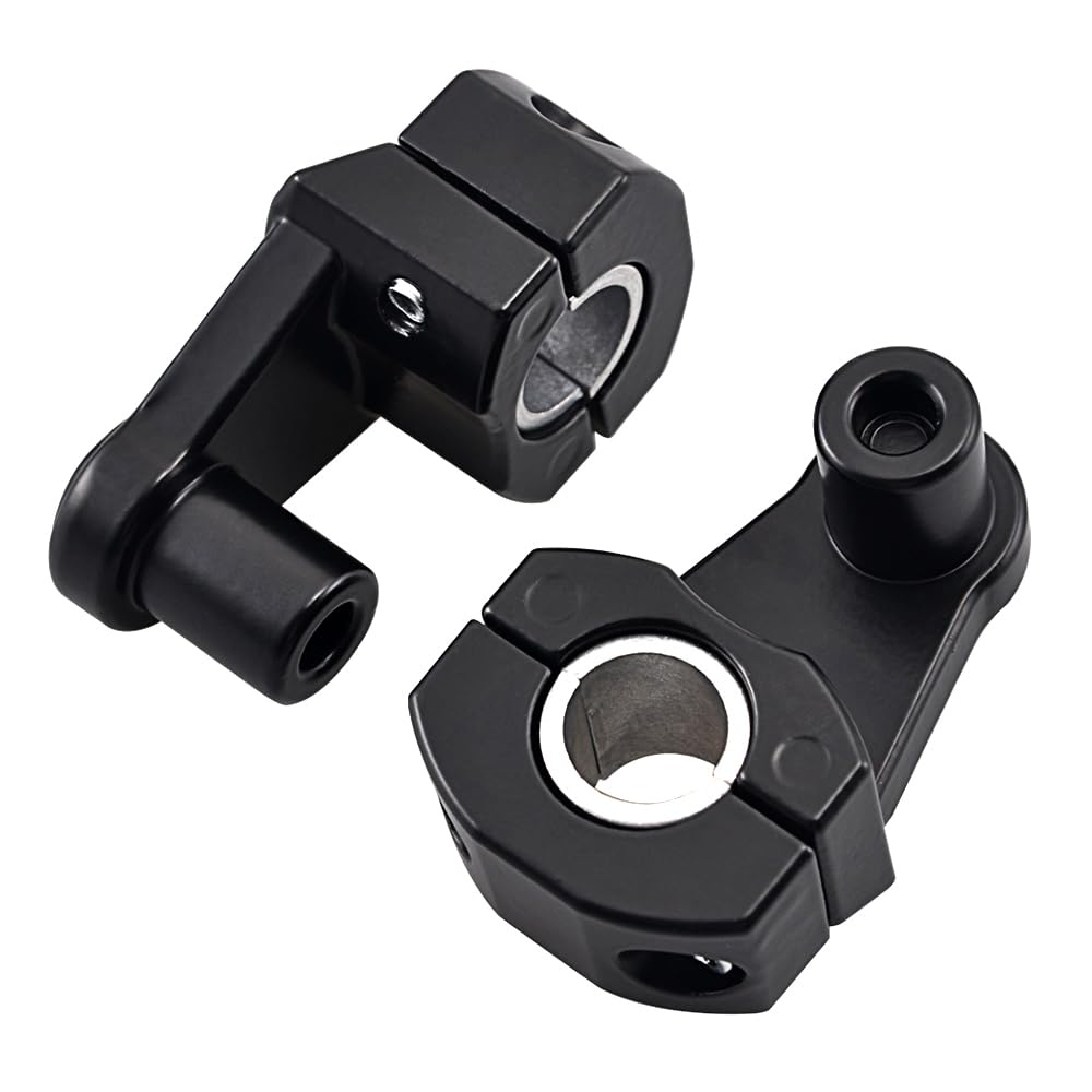 Lotcesfun 2 Inch Pivot Handlebar Risers Universal Motorcycle For 7/8" (22mm) bar clamps, 2 in Universal Motorcycle Handlebar,Pivoting Handlebar Clamp Risers For 7/8" or 1 1/8 28mm (Black) 2 PCS