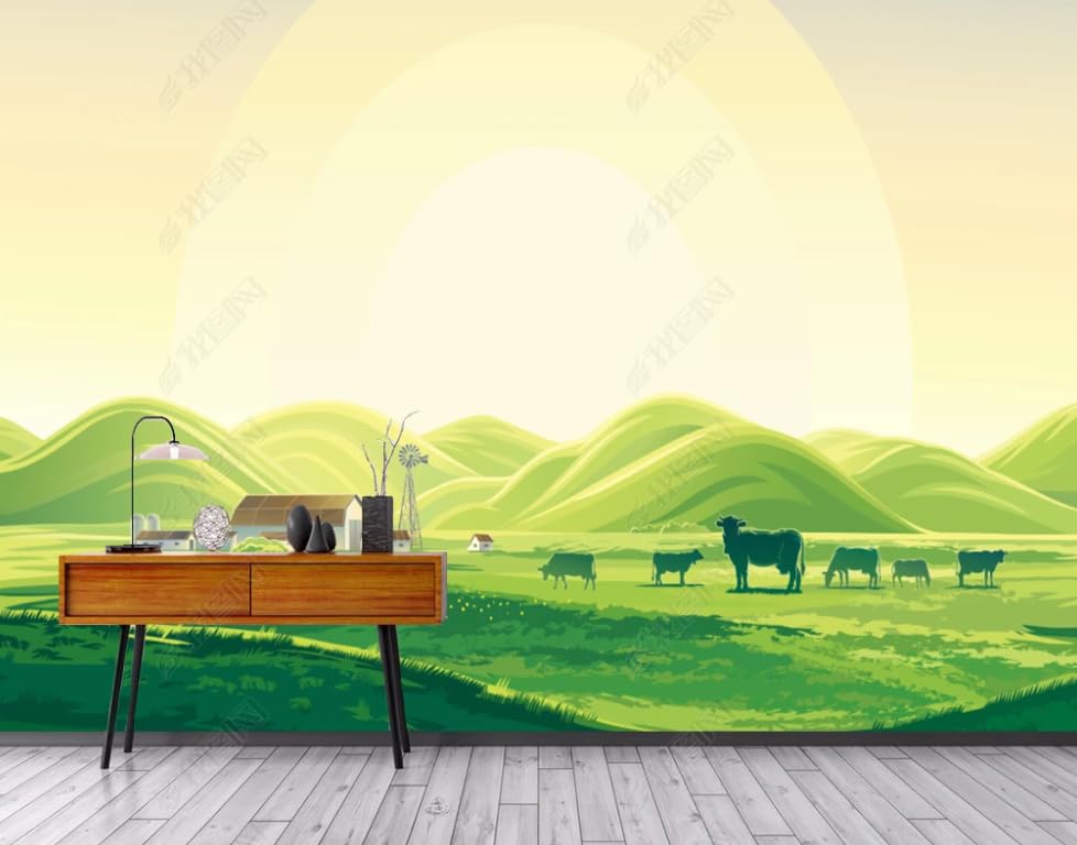Papier peint intissé paysage rural grand format 200x140cm