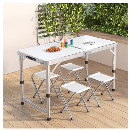 Table pliante portable avec chaises pour barbecue compacte en extérieur - 2