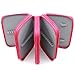 YOUSHARES 72 Slots Pencil Case - Handy Large Capacity Oxford Multi-layer Zipper Pencil Bag for Color Pen, Colored Pencils, Watercolor Pens, Makeup Brush, Cosmetic Brushes, Gel Pen, etc (Deep Pink)