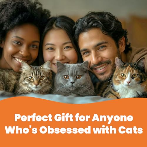 Image of rubyloo Funny Cat Lover Gift Pen Set - 5 Black Ink Ballpoint Pens with Stylus Tip & Metal Barrel with Kitty-Themed Quotes - Crazy Cat Mom Gifts for Women, Friends, Pet Owner, Coworker, Birthdays