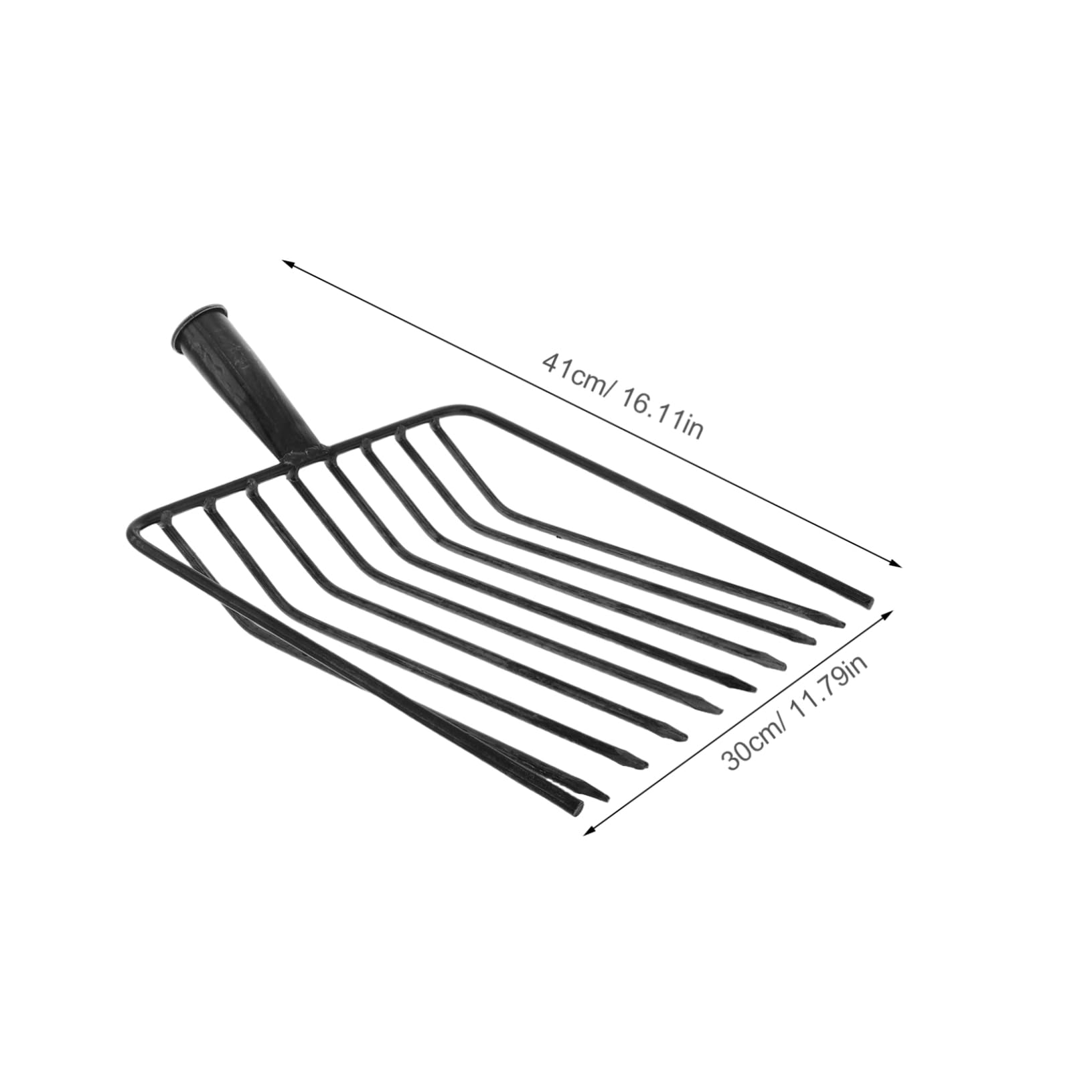 Hemoton Barn Manure Fork Replacement Head Heavy Duty Tool for Lawn Maintenance