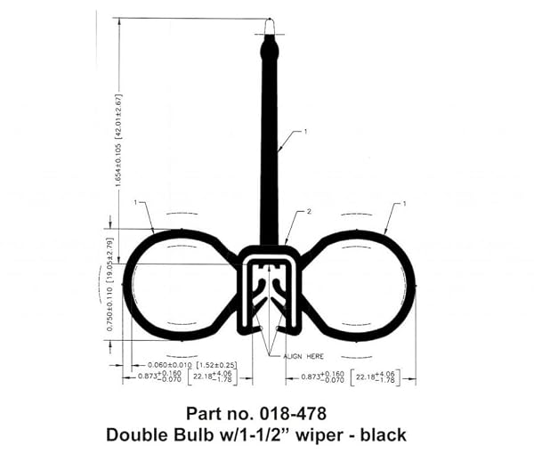 AP Products 018-478 Double Bulb Seal with Slide-On Clip , Black by AP Products - Image 2
