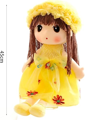 Miniatura 3 de Katutude Muñeca de trapo para niñas pequeñas, juguete de peluche con falda de sombrero, muñeca de trapo de felpa suave, juguetes de peluche, figuras