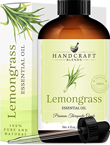 Handcraft Lemongrass Essential Oil - 100% Pure And Natural - Premium Therapeutic Grade With Premium Glass Dropper - Huge 4 Fl. Oz #TOP30