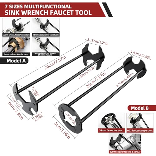 GPANDAG 7PCS Plumbing Tool Sink Wrench