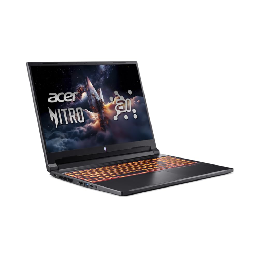 Acer Nitro V 16 AI ANV16-42, Ordenador Portátil Gaming 16", WUXGA IPS (AMD Ryzen 7 260, 16 GB RAM, 512 GB SSD, NVIDIA GeForce RTX 5050, Sin Sistema Operativo) Negro, Teclado QWERTY Español