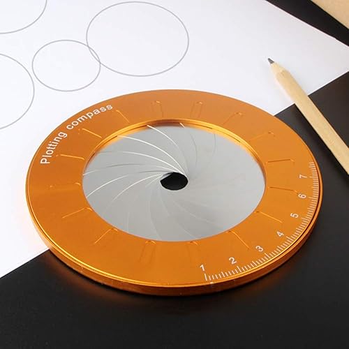 Miniatura 6 de Máquina de dibujo circular, herramienta de dibujo circular ajustable, acero inoxidable + aleación de aluminio, plantilla circular redonda, regla