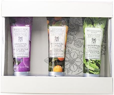 Upper Canada Soap Brompton and Langley 3-Piece Hand Cream Set, Orange/Rosemary/Jasmine by Upper Canada Soap