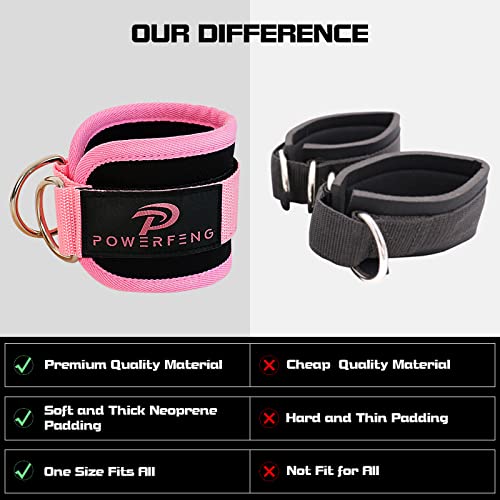 Powerfeng Ankle Strap Cable Machine: Ankle Cable Attachments For Gym Ankle Cuff Cable Glute Kickback Ankle Straps For Leg & Glute Ankle Cuffs Women #TOP3