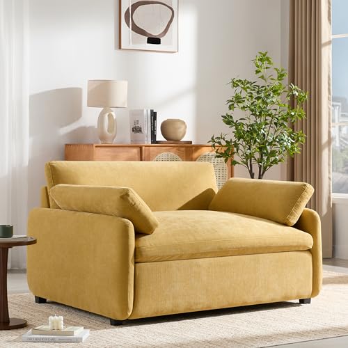 Sillón Chenille Plegable Amarillo