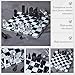 VioraWhite Acrylic Chess Set, 11.8 x 11.8 Inch Large Modern Table Chess Game Board for Adults