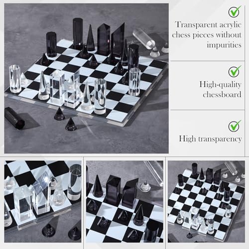 Set de Ajedrez Acrílico VioraWhite 11.8 x 11.8 pulgadas miniatura 5