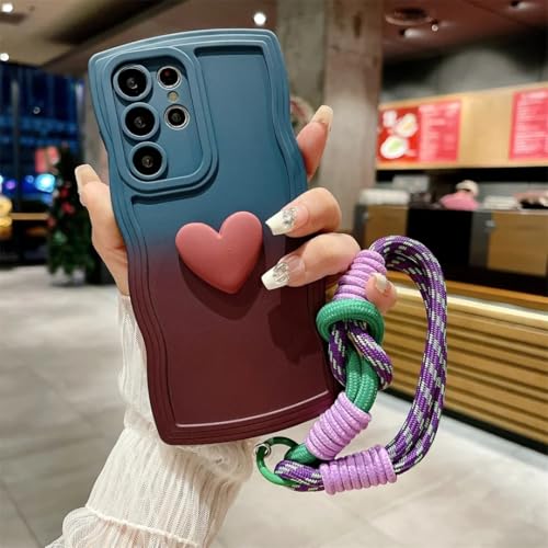 Coque motif cœur Samsung A70 antichoc silicone souple avec design vagues