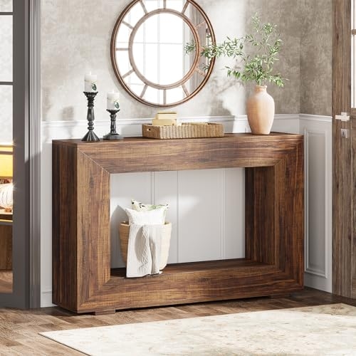 Tribesigns Farmhouse Console Table, 47 Inches Entryway Console Table with Storage, Industrial Hallway Accent Table for Living Room, Entrance Tribesigns Farmhouse Console Table, 47 Inches Entryway Console Table with Storage, Industrial Hallway Accent Table for Living Room, Entrance
