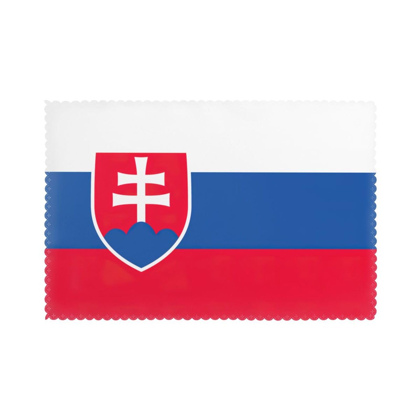 Flag of Slovakia Print Placemats for Dining Table Set of 6 12x18 Inch Table Mats for Party Kitchen Dining.