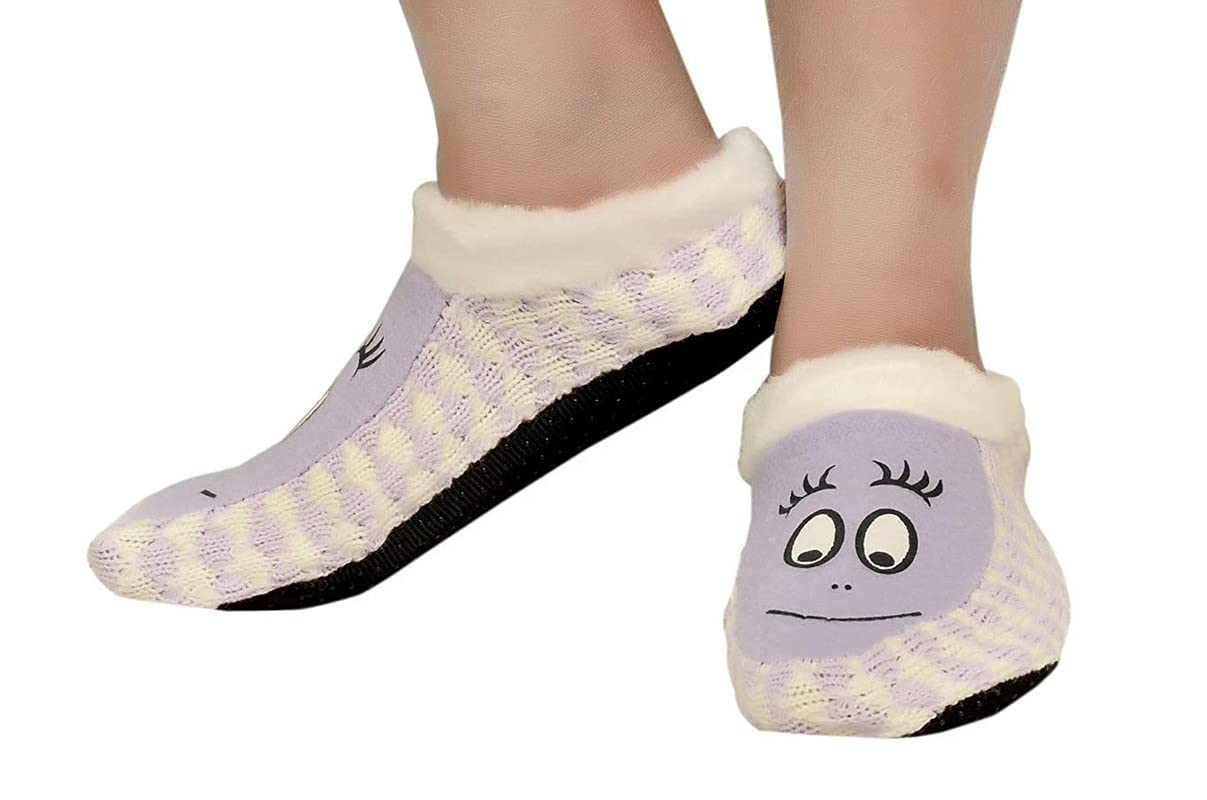 BRATS N BEAUTY® - Warm Winter Ankle Length Slipper Socks for Women's/Warm Knitted Booties Slipper Socks Warm Socks for Indoor use - Soft Rubber Sole - 1 Pair fit for Shoe Size-5 (Multi Color) - Image 4 thumbnail