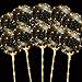 Hokoad 10 Pack LED Balloons with Sticks, 15Pcs 20 Inch Clear Bobo Balloons Light Up Balloons Helium Glow Bubble Balloons Lights for Party Supplies Valentines Decor (Colorful)