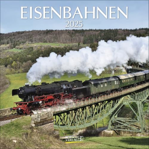 Eisenbahnen 2025: Brochure Calendar with Holiday Dates. Format: 30 x 30 cm