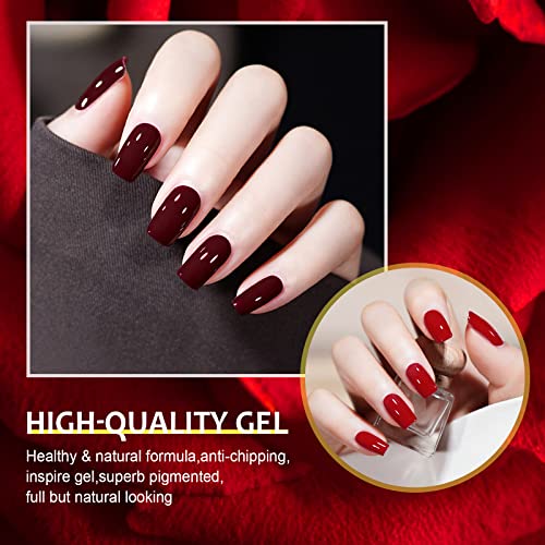 MAQUITA Smalto Semipermanente Unghie Completo Professionale Kit in 6 coloris Gel + 2 Base e Top Coat Uv Led Smalti Semipermanenti Per Unghie UV LED Gel