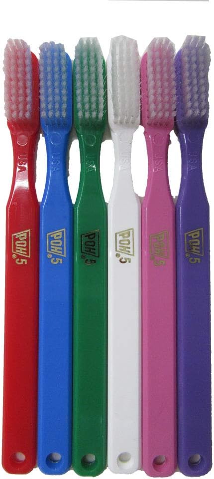 SHAKLAK POH POH Adult 4-Row Supersoft #5 Toothbrush 6 Pack