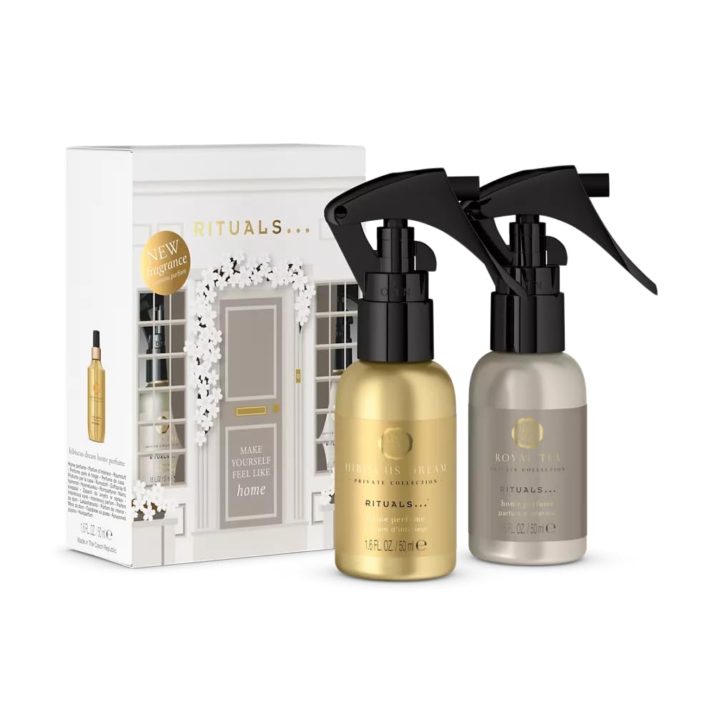 RITUALS Coffret cadeau parfum maison Hibiscus Dream et Royal Tea Room Spray, collection privée, 2 x 50 ml format voyage
