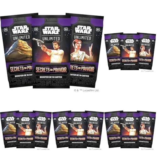 Asmodee - FFG - Star Wars™ : Unlimited Jeu de Cartes à Collectionner - Booster Secrets du Pouvoir - pour Adultes et Enfants, dès 12 Ans, 2+ Joueurs - Version française (Lot de 5)