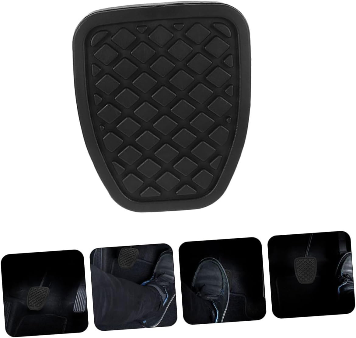 4pcs Car Pedal Pad Replacement for Clutch Brake Pad Covers Protective Robust Rubber Safety Enhanced