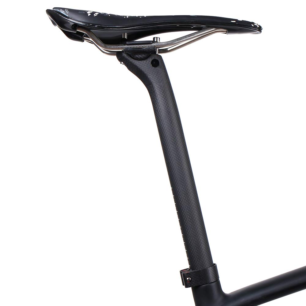 Fahrradsattelstütze Carbon-Sattelstütze Mountainbike-Sattelstütze Rennrad-Sattelstütze Offset 20 Fahrradteile 25,4/27,2/30,9/31,6 * 350/400/450 mm Fahrradsattelstütze (UD 31,6X400-