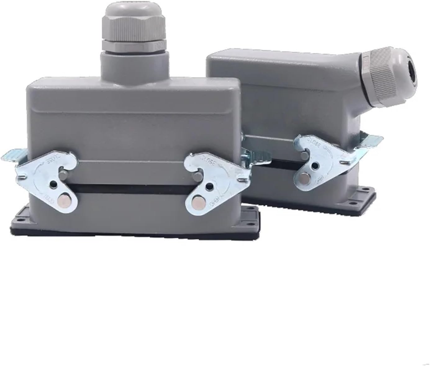 Rectangular Heavy Duty Connectors HDC HE 4 6 8 10 16 20 24 32 48 Core Pin 16A Waterproof Aviation Plug Top Side Line Connector (Color : 10core top line)