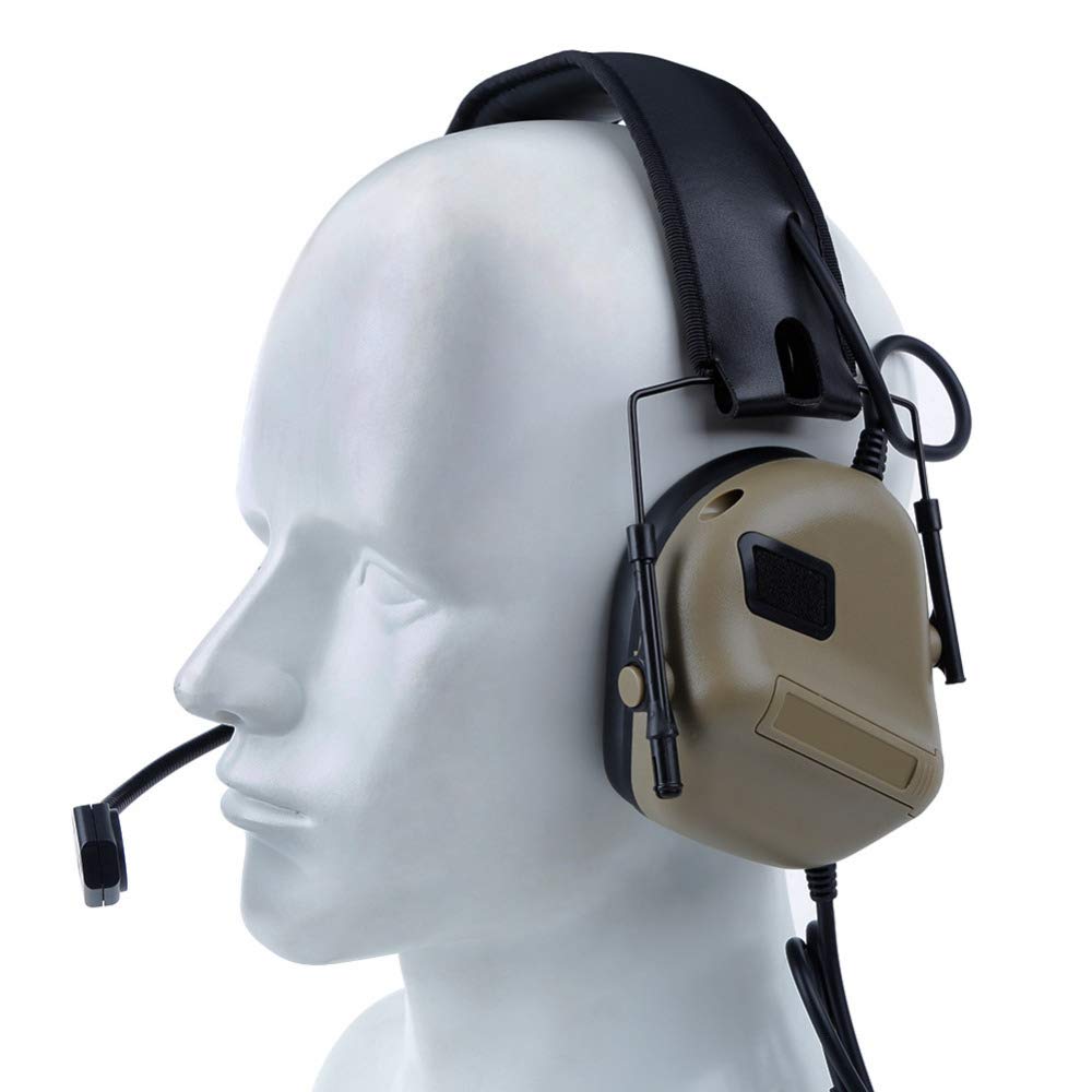 ACEXIER Auriculares tácticos Airsoft con amplificación de sonido y protección auditiva antirruido