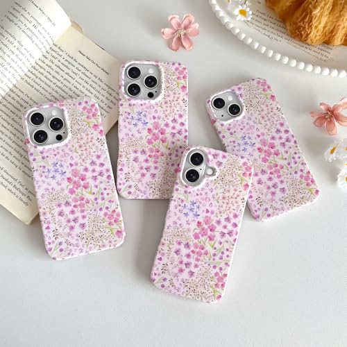 Coque TPU souple iPhone 14 Pro esthétique fleur sauvage rose - 7