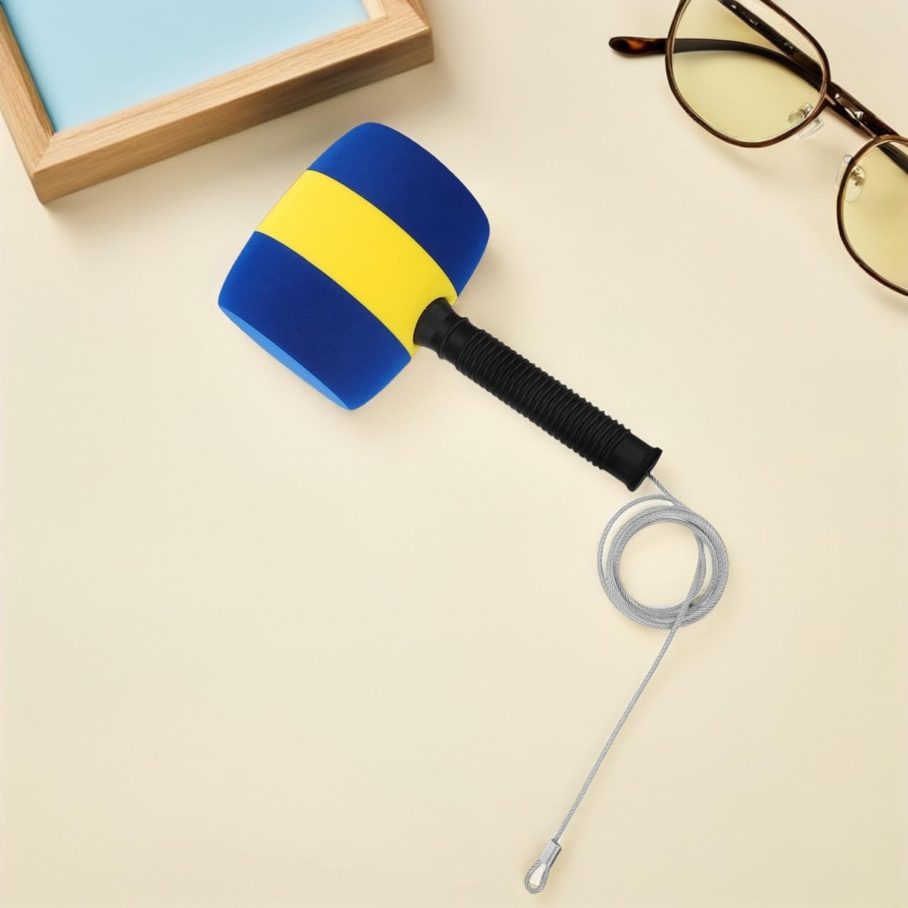 GALPADA Mole Game Hammer Soft Foam Toy Hammer with Wire Attachment 9.72 Inch Comfortable Handle for Children Interactive Hammer Toy for Family Entertainment