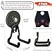 ULIBERMAGNET Upgraded Large Magnetic Hooks,Strong Heavy Duty Magnet Hooks for Power Drill,Broom,Garden Tools,Pegboard,Garage,Workshop,Hardware, 4 Pack Magnet Storage Holder for Hanging(Black)