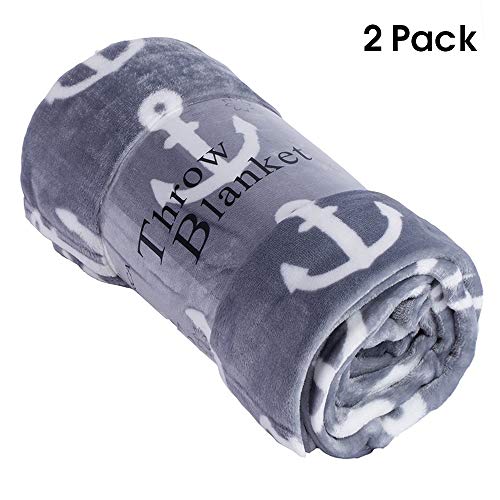 JML Throw Blanket 50" x 60", Plush Fleece Throw Blanket, Shawls and Wraps