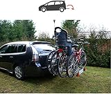AHAKA Portabici sul Gancio di Traino per 4 Bici | Piattaforma Multi-uso | 13 Poli | Serratura di Sicurezza | Meccanismo Ribaltabile - 5