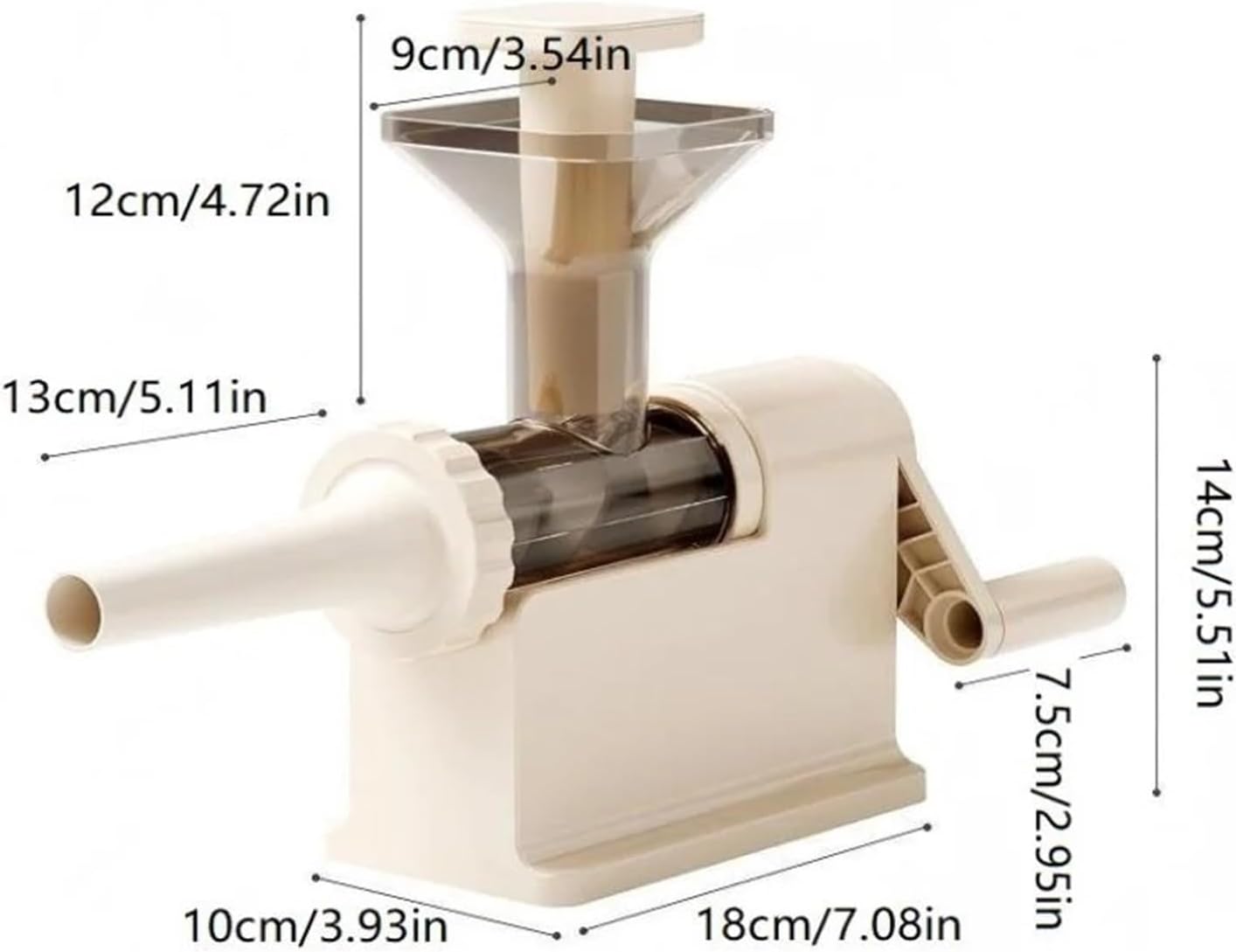 Manual Meat Grinder & Sausage Stuffer - 2-in-1 Hand Crank Mincer For Homemade Sausages(White)