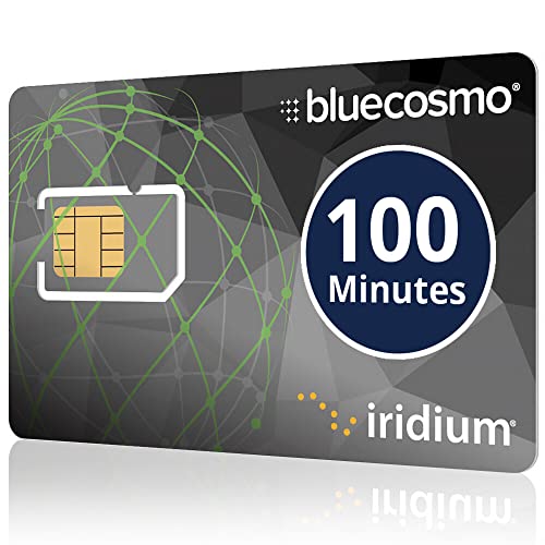 Image of BlueCosmo Iridium 100 Min Prepaid Global SIM Card - Satellite Phone Airtime - 30 Day Expiry - No Activation Fee - No Monthly Fee - Refillable - Rollover - Easy 24 /7 Online Activation and Refills