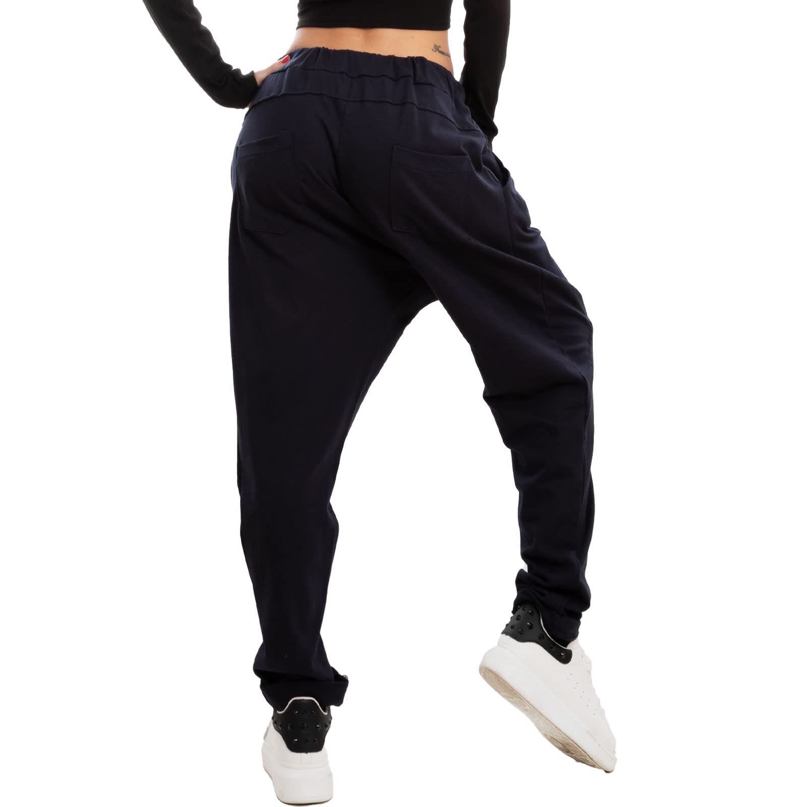 Toocool Pantaloni Donna garzati Tuta Cavallo Basso Turca Harem Sarouel MS-50216