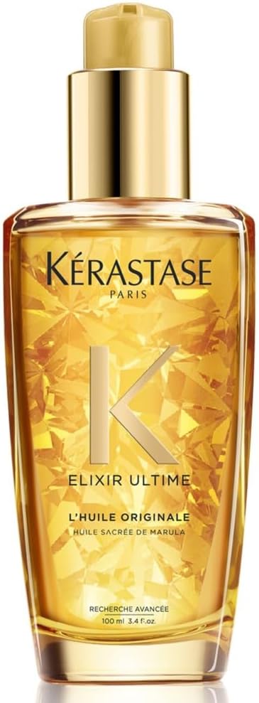 Kérastase Elixir Ultime, Hair Oil Long-lasting Radiance Conditioning Treatment, For Dull Hair, With five precious Oils, L'Huile Originale, 100ml