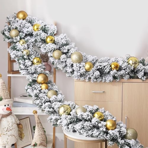 8.8 ft Prelit Christmas Wreath, Christmas Decorations with Light String,