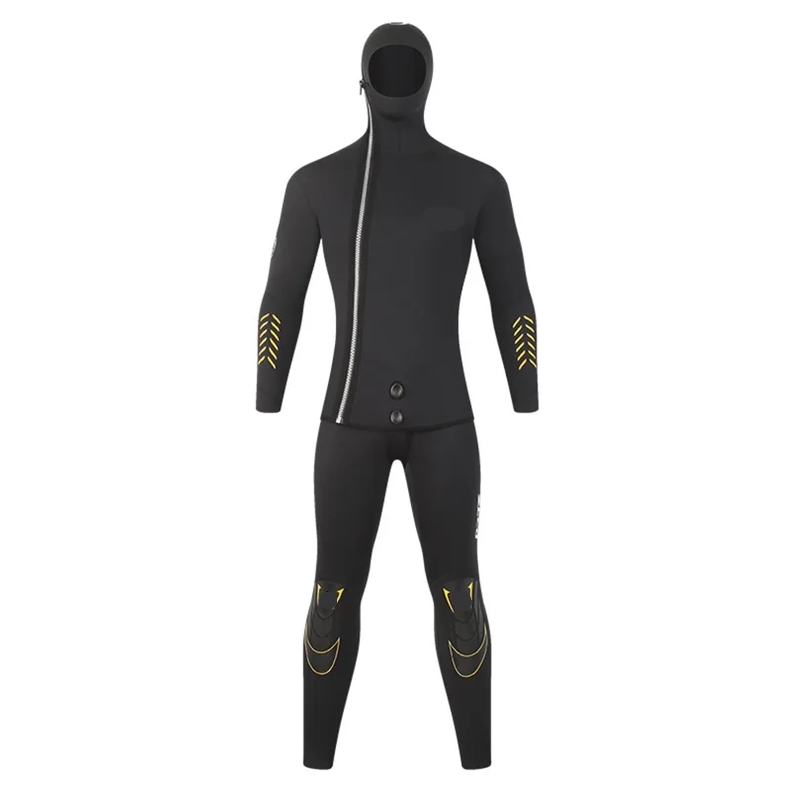 Traje de Buceo Traje de Neopreno for Buceo 5mm, 2 Piezas for Hombre, Camisetas con Capucha y Chaleco, Surf, natación, cálido