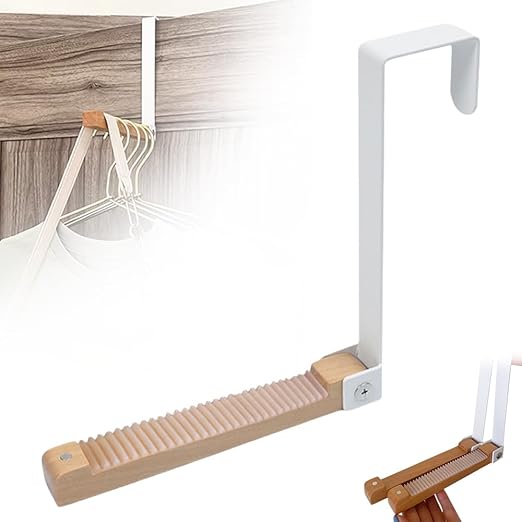 Foldable Wood Over The Door Hooks, 2024 New Over The Door