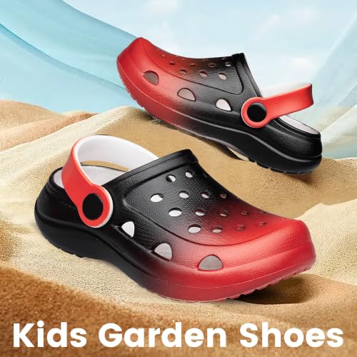 Image of vibdiv Boys Girls Clogs Kids Garden Shoes Unisex Child Cartoon Slides Sandals Beach Slipper Indoor Outdoor(Toddler /Little Kids /Big Kids)