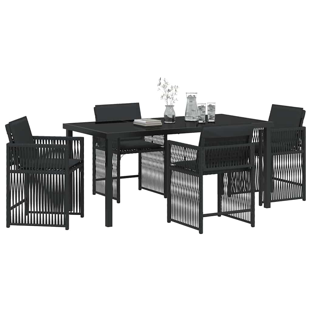 Ensemble de salle à manger pour jardin compact avec chaises ergonomiques contre le mal de dos