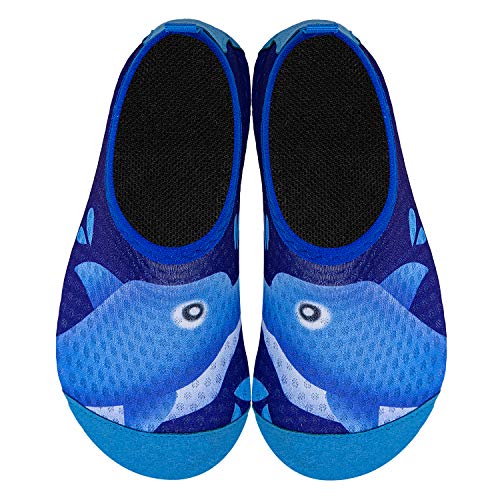 IceUnicorn Badeschuhe Kinder Schwimmschuhe Jungen Mädchen Strandschuhe Baby Aquaschuhe Barfußschuhe Kleinkind Wasserschuhe(Wal, 22/23 EU)