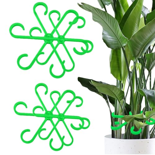 Tutores para Plantas Trepadoras - Enrejado de Interior Tipo Poste | Soporte Monstera, Filodendro | Juego 4 Piezas Medidas Variadas con Clips de Tallo Reutilizables