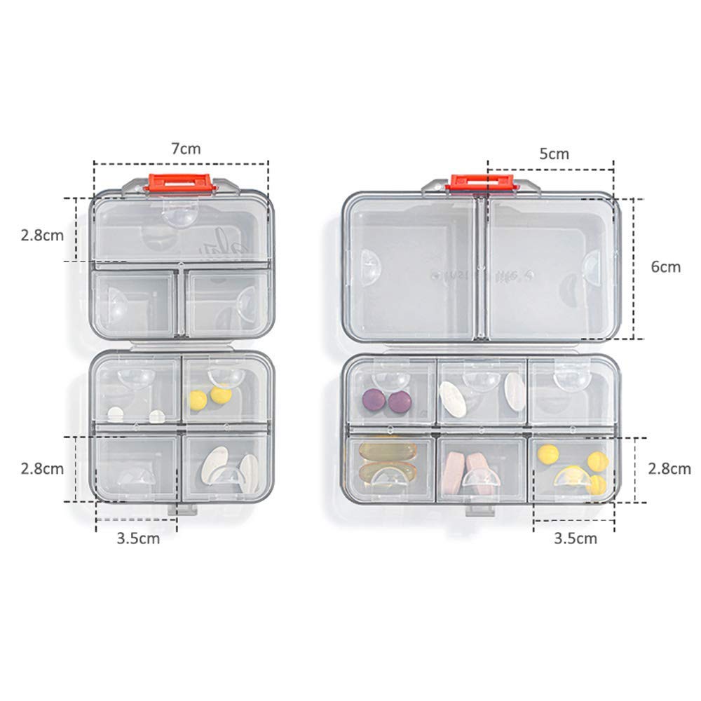 Pastillero, Pastillero, Pastillero, Dispensador Organizador De Pastillas, Diseño Abierto Y Compartimentos Grandes, Visible Y Transparente, Soporte Para Medicamentos, Vitaminas Y Suplementos,
