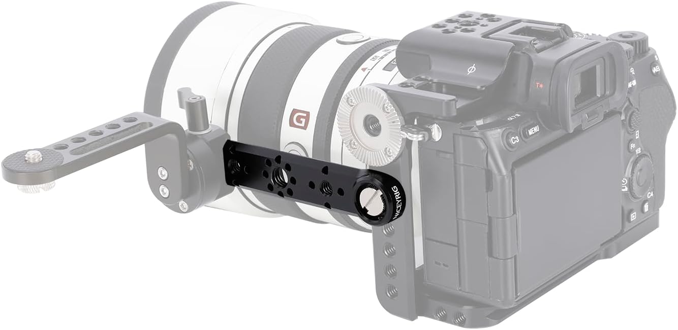 NICEYRIG NATO Rail Extension Cheese Plate for ARRI Mount, Video Accessory Easy Expansion Bar with Multiple 1/4’’ & 3/8’’ ARRI Locating Pin Hole for Camera Cage, DSLR Top Handle - 569 - Image 7